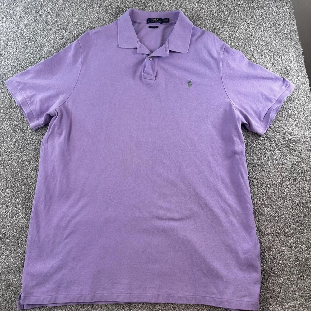 Polo Ralph Lauren Polo Shirt Mens XXL Purple Classic Fit Short Sleeve Cotton